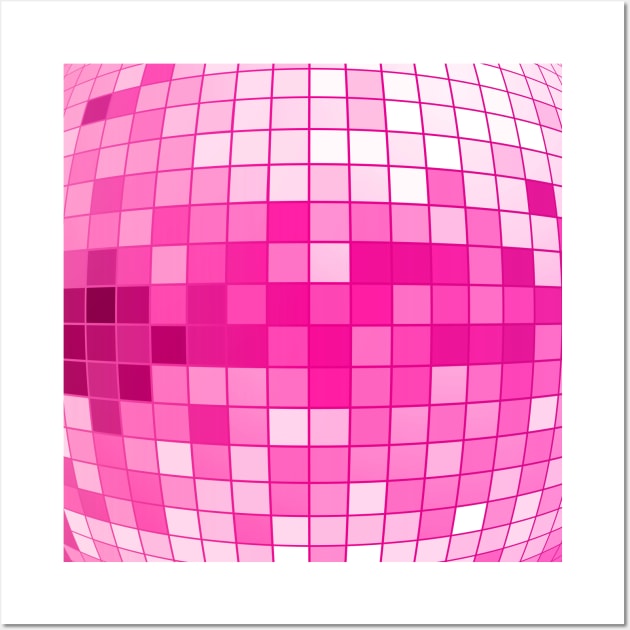 Disco Fever Neck Gator Pink Disco Ball Wall Art by DANPUBLIC